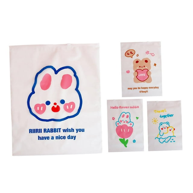 4x Conjunto de embalaje Organizador de bolsas de almacenamiento de equipaje de ropa para