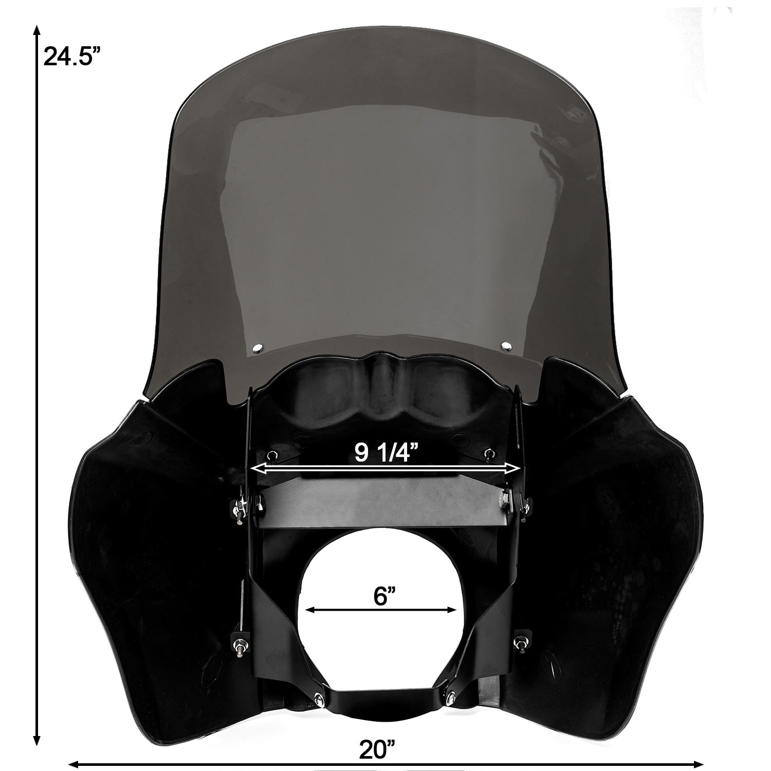 Krator 22H Universal Blackout Windshield Headlight Fairing Compatible with Harley Davidson Sportster 1200 Roadster 2007-2008