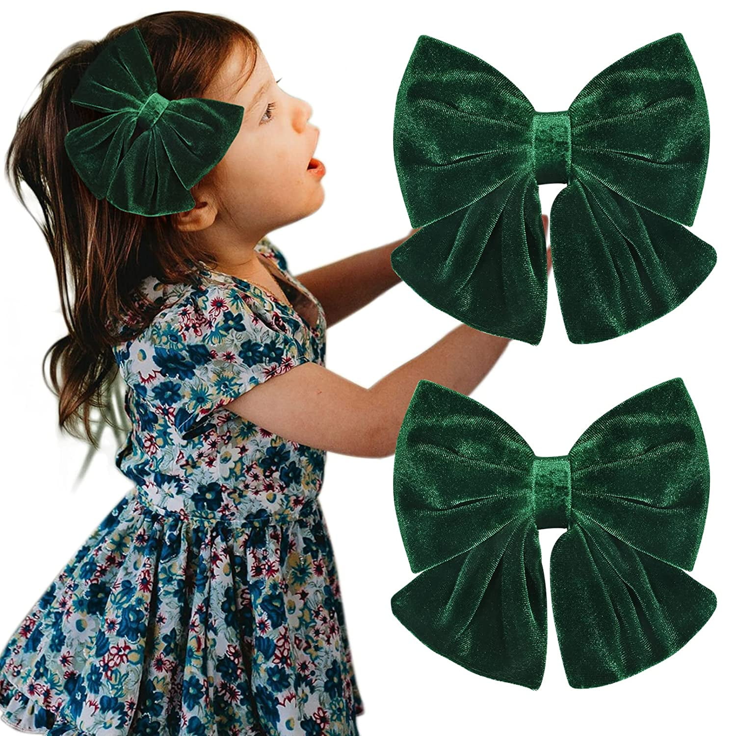 Velvet Hair Bows Girls 6 Velvet Hair Bows Girls 6