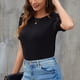 thumbnail image 1 of Camiseta De Verano, Transpirable, A La Moda, Con Lunares, Suave, Para Mujer, Camisa Informal, Mangas Abullonadas De Color Sólido Para El Hogar, Para La Oficina, Para La Playa, 1 of 6