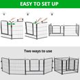 thumbnail image 3 of PawGiant Dog Playpen 4 Panels 24'' Height Metal Foldable Indoor Outdoor Exercise Pet Fence, 3 of 10