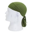 thumbnail image 2 of Opvise Solid Color Breathable Motorcycle Wrap Biker Hat Unisex Headscarf Bandana Cap, 2 of 6