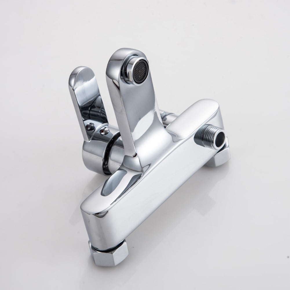 Bathroom Triple Shower Faucet Hot and Cold Water Bath Mixer Bathtub Tap Brass