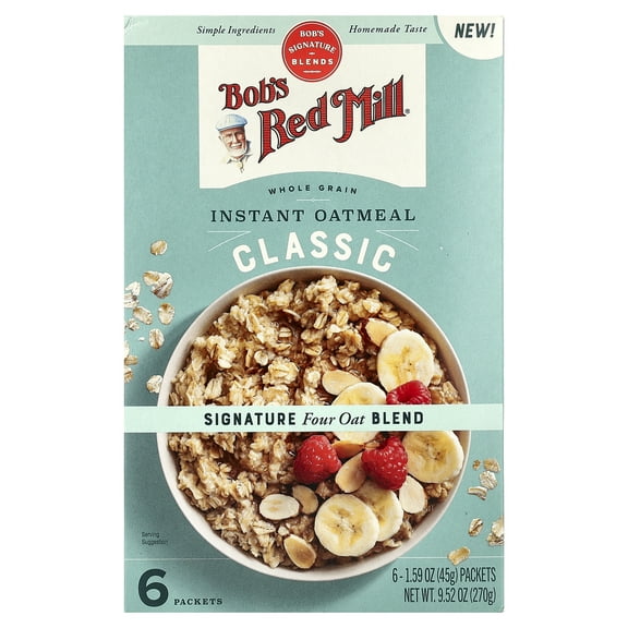 Bob's Red Mill Whole Grain Classic Instant Oatmeal 6 - 1.59 oz Packets