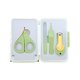 thumbnail image 1 of Juego de cortaúñas mini maletín de 4 piezas único en verde para mujeres y hombres, 1 of 6