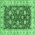 thumbnail image 1 of Ahgly Company Indoor Square Oriental Emerald Green Traditional Area Rugs, 6' Square, 1 of 4