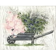 thumbnail image 2 of Norkus, Julie 14x12 Black Ornate Wood Framed with Double Matting Museum Art Print Titled - Flower Market Wheelbarrow, 2 of 4