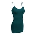 thumbnail image 3 of Emmalise Women Camisole Built in Bra Wireless Fabric Support Long Layering Cami, Medium, 3Pk Black, Green Teal, Hth Charcoal, 3 of 6