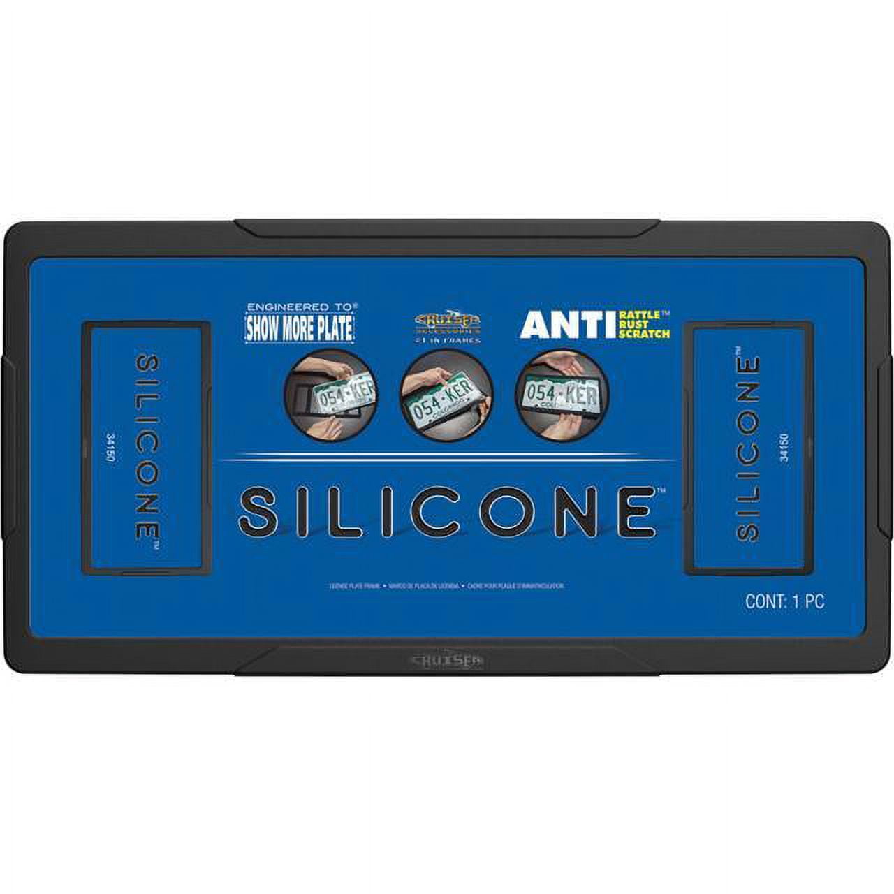 Cruiser Accessories Silicone License Plate Frame, Black 34150