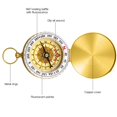 thumbnail image 3 of Compass Pocket Watch Style Brass Clamshell Outdoor Northward Arrow Portable Travel Metal Compass With Luminous, 3 of 4