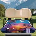 thumbnail image 3 of Uourmeti Vibrant Tropical Beach Sunset Golf Cart Seat Non-Skid, Fit for Sports Golf Carts Suitable for 2 Passenger Club Car, 3 of 8