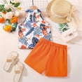 thumbnail image 4 of LSLJS Ensemble Décontracté Sans Manches pour Filles, Col Rond, Bretelles, Short Imprimé Bouton, Débardeur, Vêtements d'Été, Tendance 2024, 4 of 8