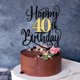 thumbnail image 4 of Cake Topper Ruscalin Feliz 40.º Cumpleaños Negro y Dorado, 4 of 7