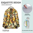 thumbnail image 5 of Sunflower and Butterfly Yellow Pattern Backpack for School, Cute School Bag with Adjustable Shoulder Straps and Padded Back, 15.3"x11"x7.1", 5 of 5