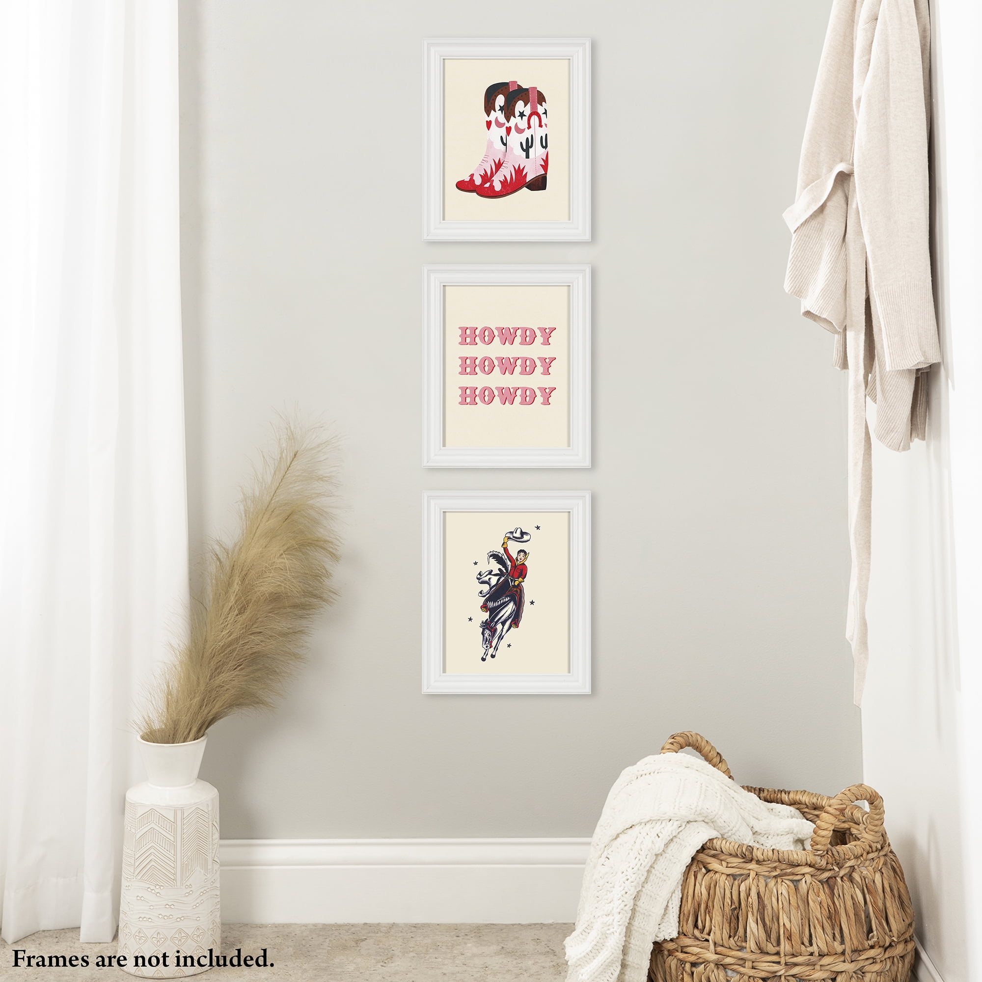 (2 pack) DesignOvation Western Unframed Art Prints 8” x 10” Set of 3 by Tania Garcia and Piddix