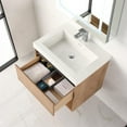 thumbnail image 4 of Blossom Bergen 24" Floating Vanity w/ LED, Soft-Close Storage & Sink – Classic Oak Modern Design, 4 of 9