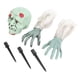 thumbnail image 1 of Estacas de brazo para cara de zombi, estacas de zombis verdes realistas y vívidas, accesorios de miedo para Halloween, decoraciones de Halloween, 1 of 8