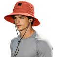 thumbnail image 3 of sususu Sun Bucket Hat for Men Women Fishing Beach Hats for Golf Hiking Outdoor UPF 50+ Orange, 3 of 6