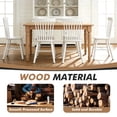 thumbnail image 3 of ClinQ Wooden Windsor Dining Chair Set of 2, Spindle Back, Armless, Farmhouse Kitchen and Dining Room Seating, White, 3 of 6