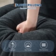 thumbnail image 3 of Grand Canapé-Lit de Repos Réglable à 5 Positions – Fauteuil de Sol pour Chien Humain avec 2 Oreillers Doux, Fauteuil Inclinable Pliable Confortable en Chenille Type Tatami en Forme de Pouf – Salon, Chambre, Lecture, 3 of 8
