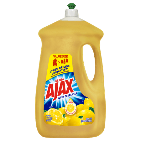 Ajax Ultra Super Degreaser Liquid Dish Soap, Lemon - 90 fluid