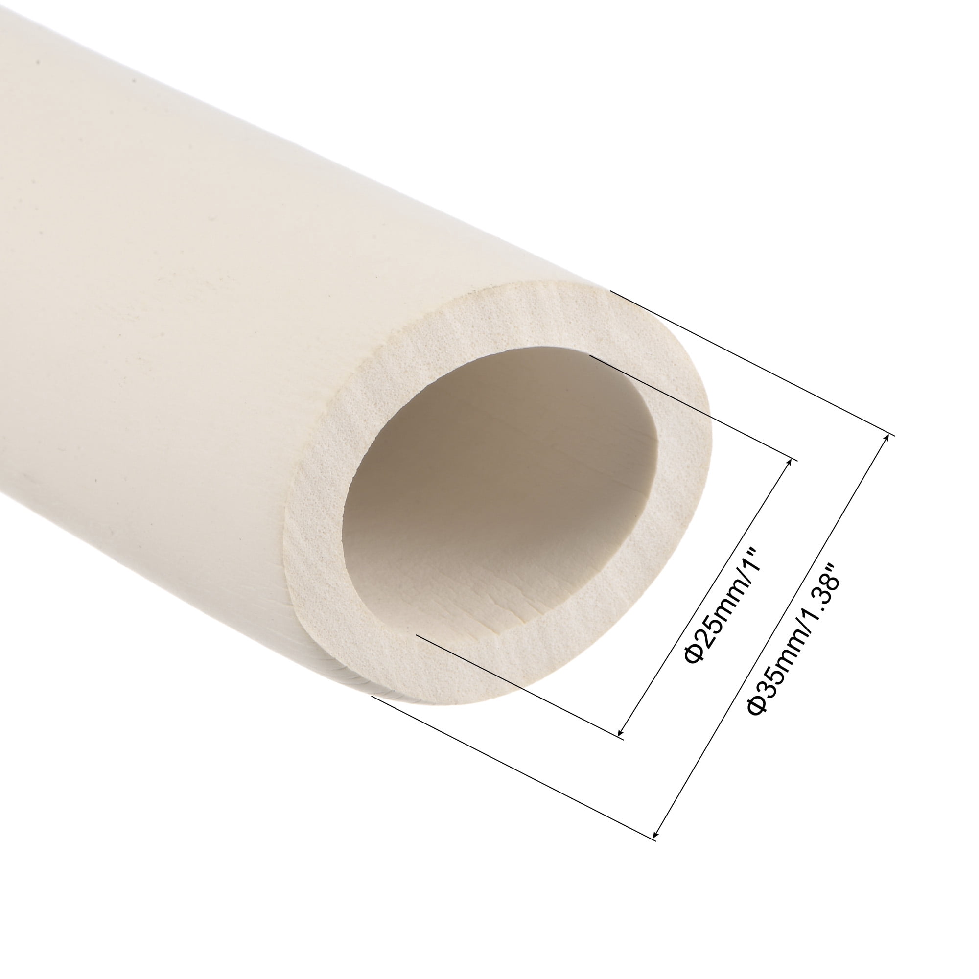 Unique Bargains Foam Tubing for Handle Grip Support and Protection White 1.0" ID