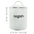 thumbnail image 6 of AuldHome Design Enamelware White Sugar Canister; Rustic Distressed Style Staples Storage for Kitchen, 6 of 9