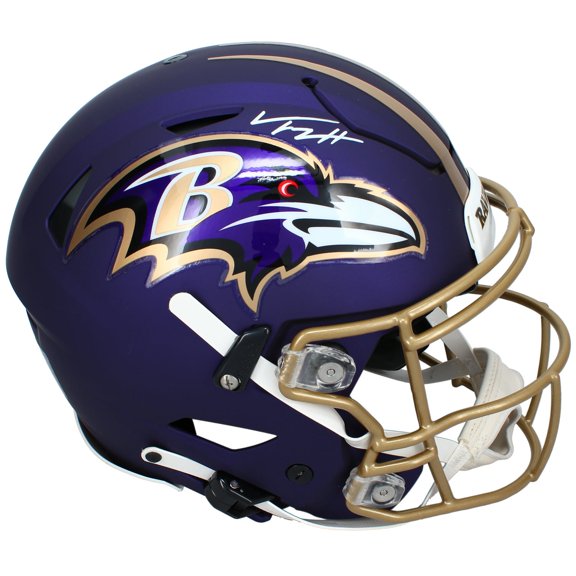 Collectible Trey Hendrickson Autographed Baltimore Ravens Purple 2026 Alternate SpeedFlex Authentic Helmet JSA