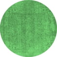 thumbnail image 1 of Ahgly Company Indoor Round Oriental Emerald Green Industrial Area Rugs, 7' Round, 1 of 4
