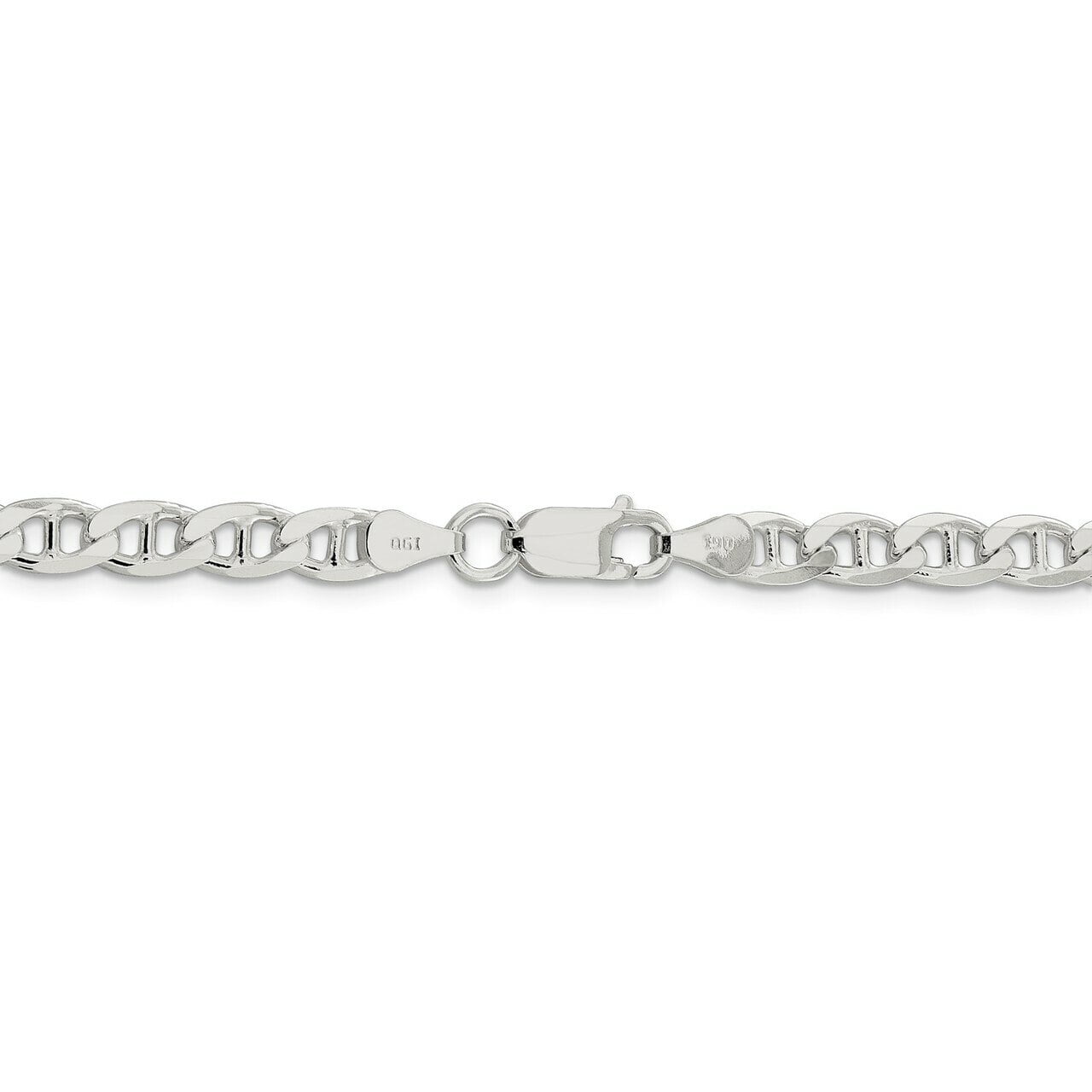Lex & Lu Sterling Silver 5.7mm Flat Anchor Chain Bracelet or Necklace 
