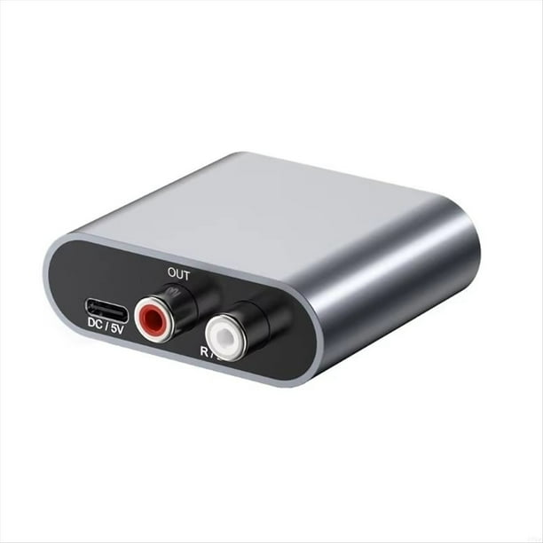 Convertidor de Fibra Óptica de Señal Analógica Digital, Coaxial SPDIF, Salida de TV y DVD, Conexión de Audio, Amplificador Lotus Dual.