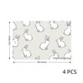 thumbnail image 4 of Joocar Cute Bunny Pattern Linen Table Mats Set Of 4 For Home Kitchen Table Decor 12x18 inch, 4 of 5