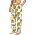 thumbnail image 6 of Naloa Gold Dots and Leaves Pajama Pants Men, PJ Bottoms, Sleep & Lounge Pants-Medium, 6 of 6