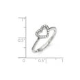 thumbnail image 2 of Sterling Silver and Cubic Zirconia Brilliant Embers Heart Ring - Size 7, 2 of 2