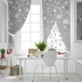 thumbnail image 5 of Fsddascl Grey Christmas Tree Blackout Curtains for Bedroom/Living Room, Thermal Insulated Kitchen Curtains, Xmas Tree Snowflake Red Balls Grommet Darkening Window Treatment Drapes 52"x63"x2, 5 of 6