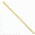thumbnail image 2 of 14k 6.8mm Hand-polished Flat Beveled Curb Link Bracelet in 14k Yellow Gold, 2 of 2