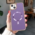thumbnail image 4 of Allytechgroup Phone Case for Apple iPhone 15, Slim Fit Magnetic Back Cover Compatible with Mag-Safe Shockproof & Anti-Scratch iPhone 15 Case Cover for Women Men,Darkpurple, 4 of 7