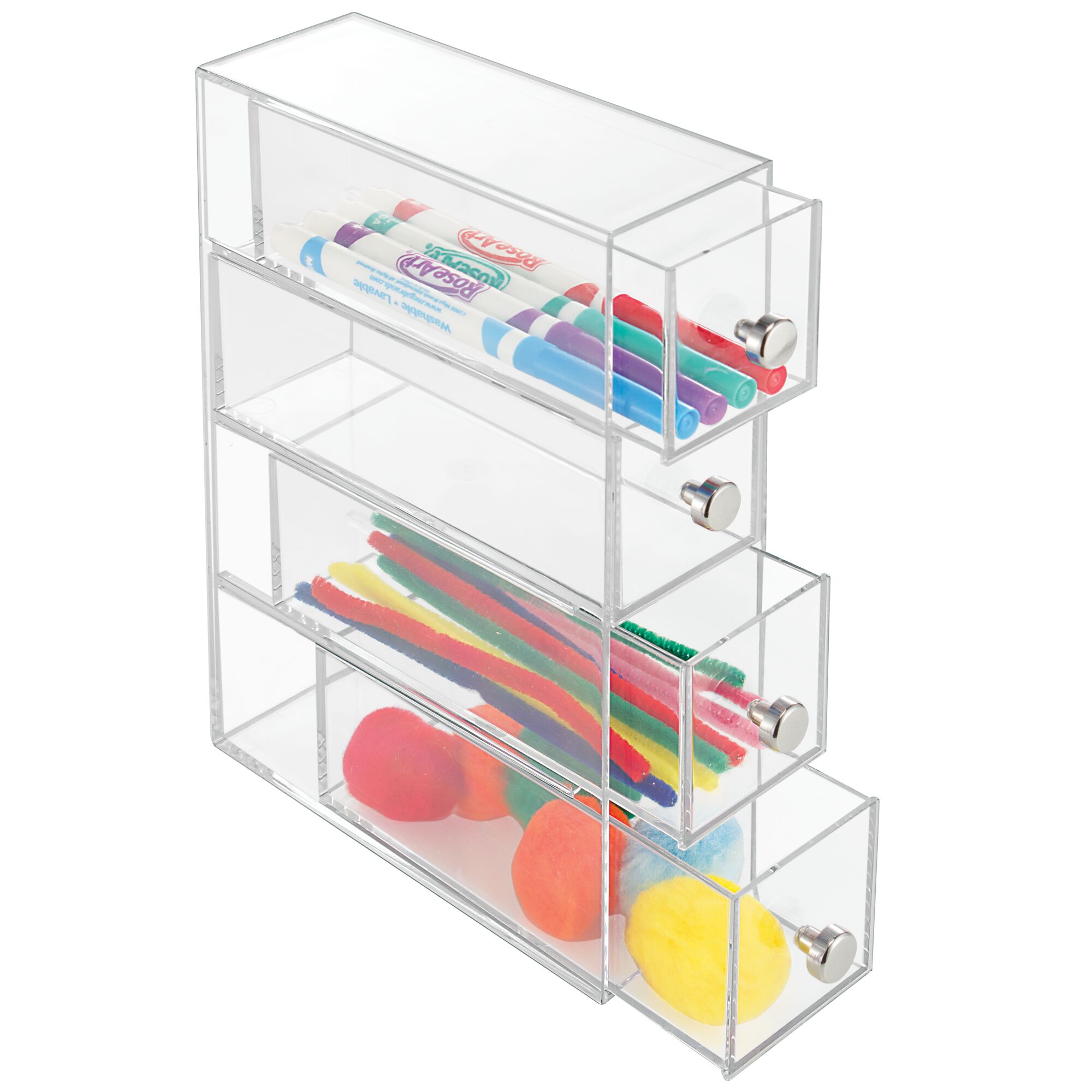 iDesign Clear Storage and Organization 4-Drawer Towers - image 4 of 8