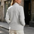 thumbnail image 6 of Women's & Plus Size Micro Polar Fleece Jackets, Fall Winter Zip-up Stand Collar Long Sleeve Cozy Warm Outdoor Coats, S-4XL, 6 of 6