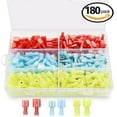 thumbnail image 1 of Stanz (TM) 180pcs Nylon Fully Insulated Male / Female Spade Wire Crimp Quick Disconnects Wire Terminals Connector Set, 1 of 6