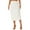 75cm White, variant on Women's Elastic Waistband Half Slips Skirt Extender 30-90cm Silky Satin Underskirt Under 50cm White L