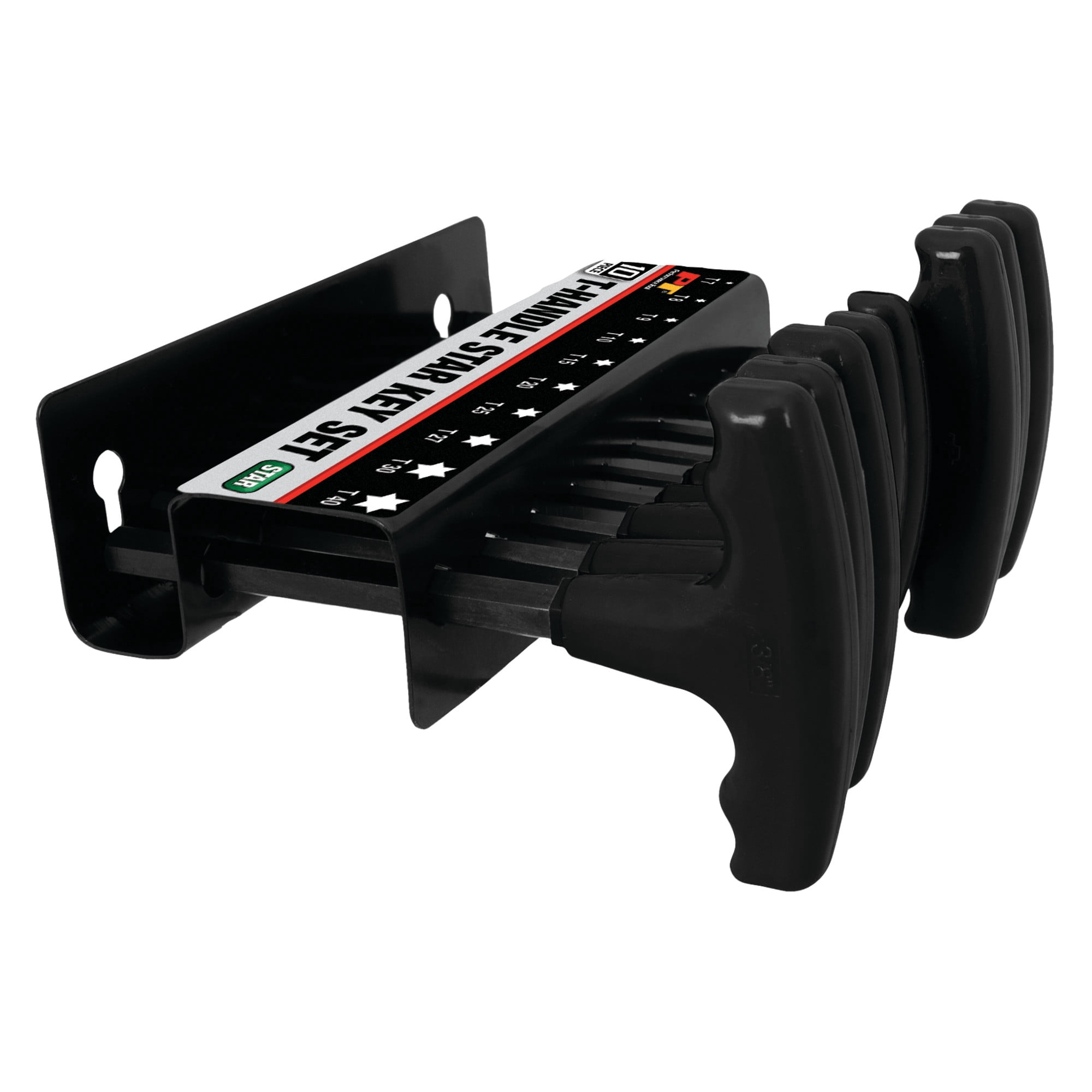 Performance Tool W80276 10-Piece Star T-Handle Allen Wrench Set, Long Arm Hex Key Wrench Set