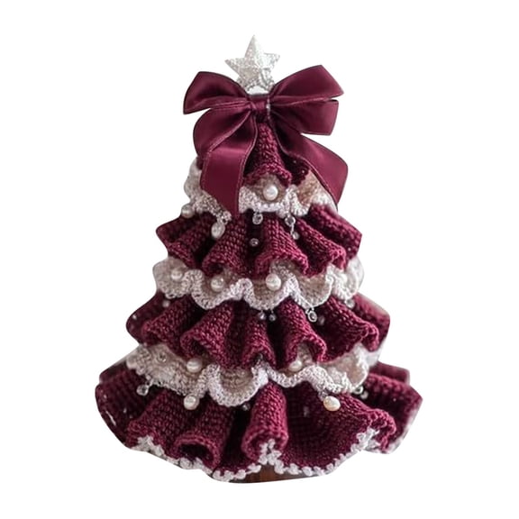 DIY Crochet Christmas Tree Kit for Beginners, Complete Handmade Holiday Decoration Set with Yarn, Easy Craft Kit for Making Hanging Ornaments, Home Party Decor & Embellishments