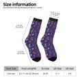 thumbnail image 2 of Pofeuu Dance Skull Star Print Crew Socks, Adult Running Hiking Socks for Youth and Adult, 2 of 6