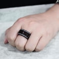 thumbnail image 3 of Womens Light Black Ring Anillo Para Mujer Stainless Steel Ring in Brown Celia, 3 of 5