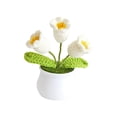 thumbnail image 4 of Mini plantas artificiales en maceta, flores tejidas a mano, flores de punto terminadas en maceta Estilo D, 4 of 9