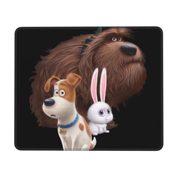 Alfombrilla de ratón con borde de goma y bloqueo de La vida secreta de las mascotas, para escritorio de oficina, para escribir, para juegos con múltiples códigos, para ordenadores y portátiles.