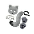 thumbnail image 2 of Conjunto de collar y Cola de animal Yinane Máscara de Halloween para decoración de fiesta de juegos de rol gris, 2 of 8