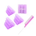 thumbnail image 1 of MOODKEY Juego de 24 rizadores de pelo pequeños con agarre automático, rizadores de pelo sin calor, rizadores de pelo para salón profesional, rizadores de pelo para peinado rizado, herramientas, peine, 1 of 1