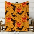 thumbnail image 4 of Fleece Blanket Polyester, Blanket 1X Halloween Blanket (Multi-color-One Size), 4 of 6